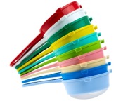 Plastové kuchynské sitko 9 cm, mix farieb