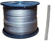 FI oceľové lano 2mm, 6x7 výplet, 1 meter v plášti