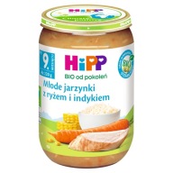 HiPP BIO Mladá zelenina s ryžou a morkou 220g