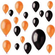 Halloweenske BALÓNY čierne a oranžové x 20 ks