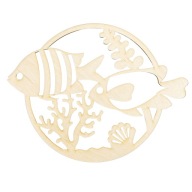 DREVENÝ PRSTEŇ ZÁKLADNA LAPAČ SNOV FISH FISH - 23cm