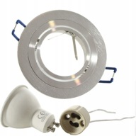 Sada stropného LED osvetlenia INOX + žiarovka