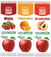 DOBRÁ PORCIA LISTOV JABLKO + BROSKYŇA ČEREŠŇA POMARANČ SÚPRAVA ZMES CHUTÍ