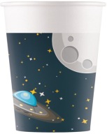 Poháre papierové poháre COSMOS Planets Moon Birthday Party 200 ml 8 ks.