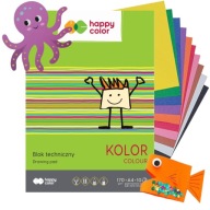 Farebný technický blok A4 170g 10 listov Happy Color