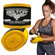 BELTOR ELASTICKÉ BOXINGOVÉ OBALY 3 M ŽLTÉ BANDÁŽE Tréningové PÁSKY