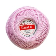 Karat šnúra 8 svetloružová 0497 ARIADNA 10g 65m