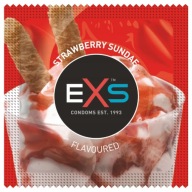 EXS STRAWBERRY kondómy s jahodovou príchuťou, orálny sex, 1 ks