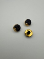 Plastový gombík, zlatý granát, 12mm
