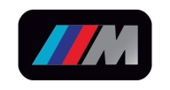 BMW M-Power chrómová 3D nálepka 17x9 odznak na ráfikoch, chrómový volant 1 ks