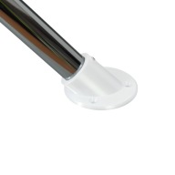 Šikmá rozeta, 45 stupňov pre 25 mm tyč, Šikmá rukoväť pre 25 mm nábytkovú rúrku, biela