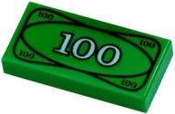 LEGO Tile 1x2 100$ bankovka 4295260 3069bpx7