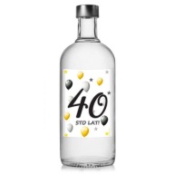 ETIKETY na fľašu ALKOHOL 40. NARODENINOVÁ párty X5