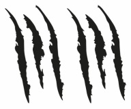 Nálepky CLAWS na motorky, 20 cm, 2 ks Rôzne farby