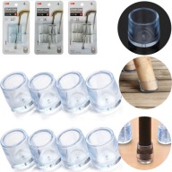 PVC POTAHY NA NOHY STOLIČKY 12-21mm SET - 4KS, ČIRÁ