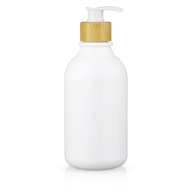 DÁVKOVAČ TEKUTÉHO MYDLA FĽAŠA S PUMPAČKOU NA TEKUTÉ GÉL 500ml 0,5l BAMBUS