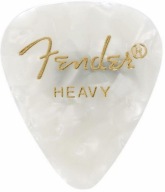 Gitarové trsátko Fender 351 Premium White Moto. Ťažký