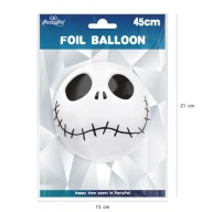 FÓLIOVÝ BALÓN LEBKA BIELY HALLOWEEN 45 CM
