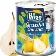 Polovičky poľskej snežnej hrušky v light sirupe v plechovke marinády 820g KIER