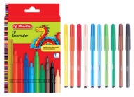 Stredoškolské fixky, 10 farieb, 2mm, HERLITZ