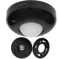 POHYBOVÝ SENZOR STROPNÝ NÁSTENNÝ SÚMRAK POVRCHOVÝ PIR LED DETEKTOR 360 stupňov