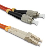 Qoltec prepojovací kábel z optických vlákien LC/UPC - FC/UPC | Multimode | 50/125 | 1 m