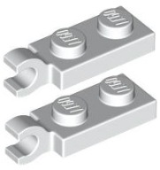 LEGO Hák tanier 1x2 biely (63868/6361170) x2