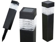 LED solárne svietidlo, zapustený štvorcový stĺpik, záhradná dekorácia, vstupy na terasu, P-301