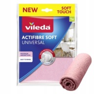 VILEDA ACTIFIBRE SOFT CLOTHS RUŽOVÉ UNIVERZÁLNE BEZ DETERGENTU