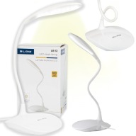 LED ŠKOLSKÁ NOČNÁ STOLNÁ LAMPA, USB STOJAJÚCA, BIELA, OHYBNÁ, HQ