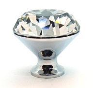NÁBYTKOVÁ KĽÚČKA KĽÚČKA CRYSTAL FI30 KRÁSNY DIAMANT