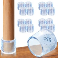 Poťahy nôh na stoličky Silikónové okrúhle ochranné kryty 19 mm x 16