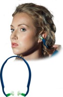 OPÄTOVNE POUŽITEĽNÉ štuple do uší na čelenku OSZ-BANDBLUE SNR=19 dB
