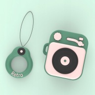 Retro fotoaparát silikónový obal pre Apple AirPods 1/2, obal, kryt, obal