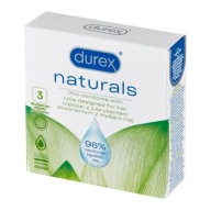 DUREX NATURALS kondómy s lubrikantom, 3 ks.