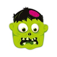 ZOMBIE HALLOWEEN PAPIEROVÁ MASKA ZELENÁ 1 ks