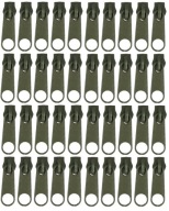 5mm Zipsy NA ZipSovú PÁSKU Zips STROJOVÚ ŠMÚČKU OLIVOVÁ - 40 ks