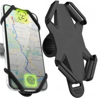 SILNÝ GUMOVÝ DRŽIAK NA BICYKEL PRE TELEFÓN 4-6'' GPS SMARTFÓN SILIKÓNOVÝ MOTOR