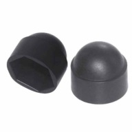 Plastový uzáver, kryt skrutky, matica, ČIERNA M14, na kľúč 22 mm