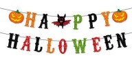 VEĽKÉ HAPPY HALLOWEENOVÉ GARLANDY FAREBNÉ DEKORÁCIE REŤAZOVÉ PRÍVESKY 17 EL