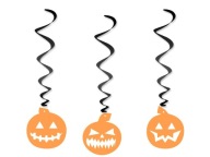 Halloweenska dekorácia Glitter Pumpkins Pumpkin 3 ks