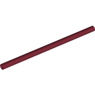 Lego New tmavočervená hadicová spojovacia trubica, pevná 3 mm H. 8L / 6,4 cm 75c08
