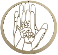 Kruhový okraj, základňa makramé, lapač snov HAND, 29 cm