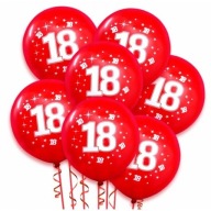 Gumové balóny k 18. narodeninám červené 12 palcov 10 ks.