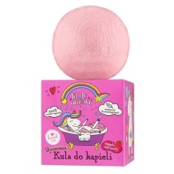 Little Unicorn lesklá šumivá loptička do kúpeľa 165g malina