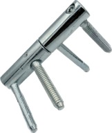 Nastaviteľný šróbovací záves 3D OTLAV EXACTA 20mm pozink. v bielej farbe (sada)