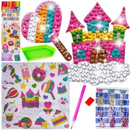 DIAMANTOVÉ MOZAICKÉ NÁLEPKY Diamantové vyšívanie UNICORN SLADKOSTI DIAMANTY