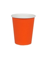 Pohár papierový 250 ml ORANŽOVÝ 50 ks.