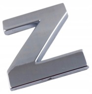 E4H06 ZNAK PÍSMENO CHROMOVÉ PÍSMENO Z z VEĽKÉ 5,6cm