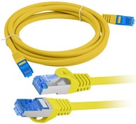 Ethernetový internetový kábel skrútený RJ45 LAN Cat 6A SFTP LSZH 5m žltý